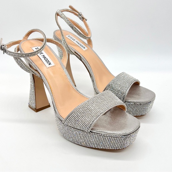 Steve Madden Women's Lashed-R Platform Embellished Dress Sandals - Picture 5 of 13
